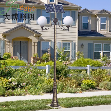 古銅色歐式太陽能庭院燈 小區(qū)亮化節(jié)能光伏LED庭院燈